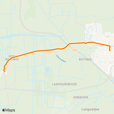 Qbuzz Makkinga - Oosterwolde Busstation map
