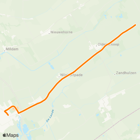 Qbuzz Nijeberkoop - Wolvega Station map