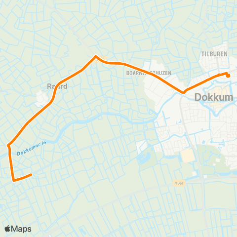 Qbuzz Sibrandahûs - Dokkum Busstation map