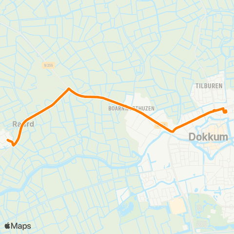 Qbuzz Raard - Dokkum Busstation map