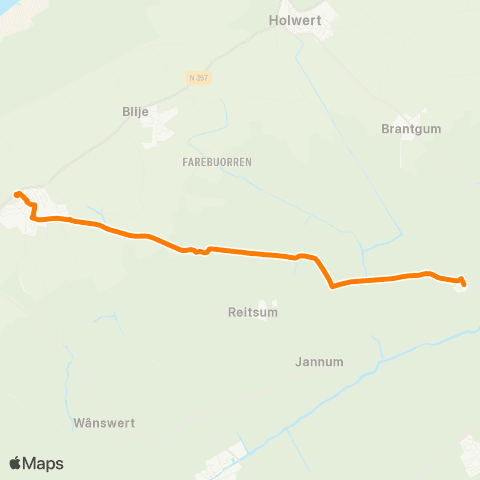 Qbuzz Raard - Ferwert Provincialeweg map