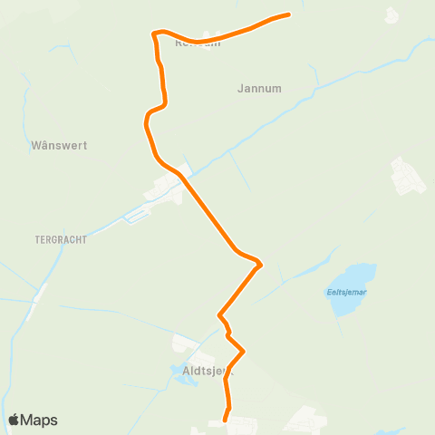 Qbuzz Lichtaard - Oentsjerk Heemstrastate map