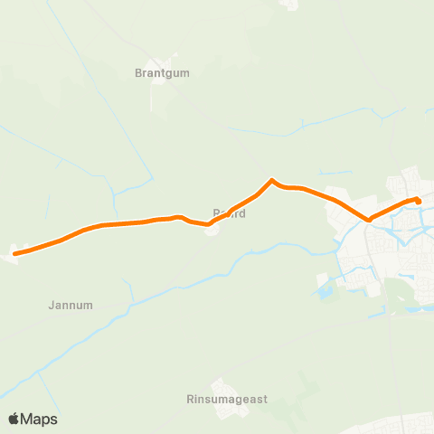 Qbuzz Reitsum - Dokkum Busstation map