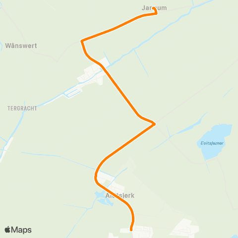 Qbuzz Jannum - Oentsjerk Heemstrastate map