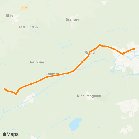 Qbuzz Wânswert - Dokkum Busstation map
