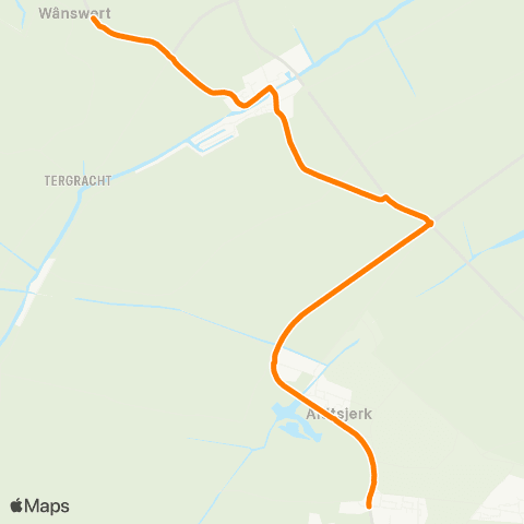 Qbuzz Wânswert - Oentsjerk Heemstrastate map