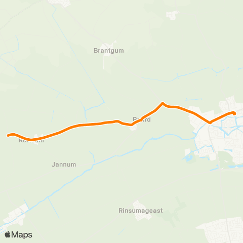 Qbuzz Ginnum - Dokkum Busstation map