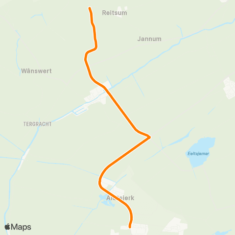 Qbuzz Ginnum - Oentsjerk Heemstrastate map