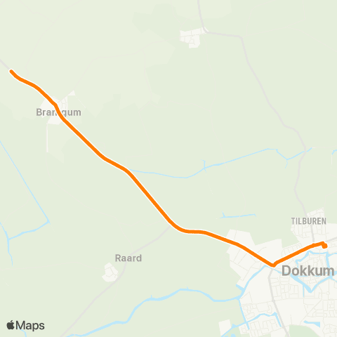 Qbuzz Waaxens - Dokkum Busstation map