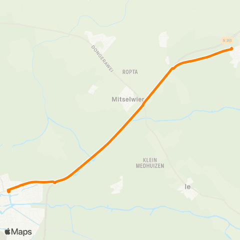 Qbuzz Eanjum - Dokkum Busstation map