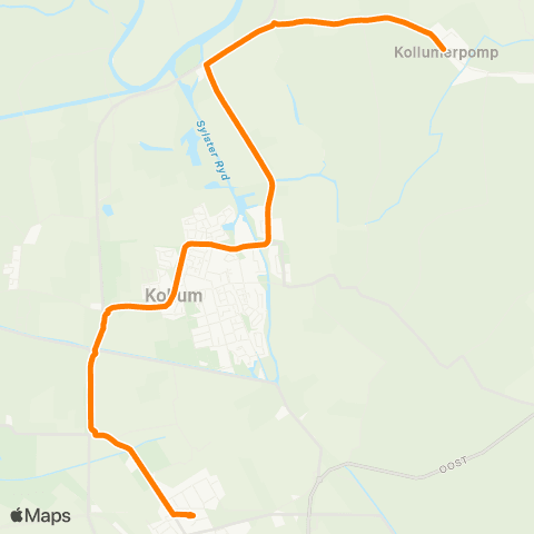 Qbuzz Kollumerpomp - Buitenpost Station map