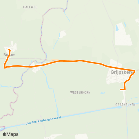 Qbuzz Burum - Grijpskerk Station map