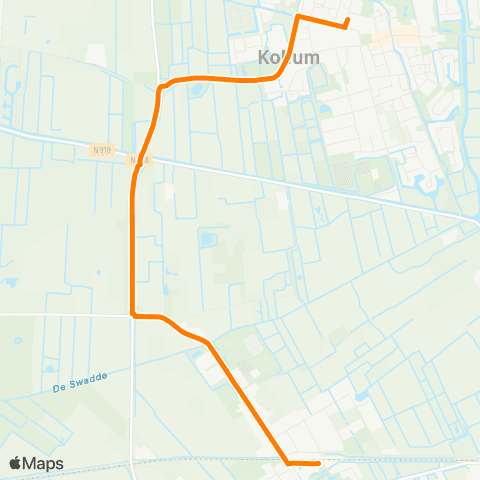 Qbuzz Kollum - Buitenpost Station map