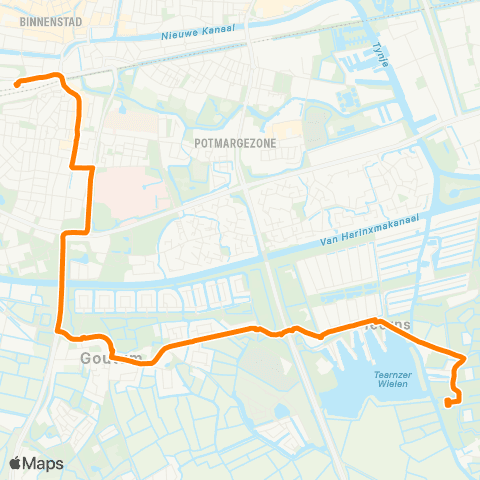 Qbuzz Hempens - Leeuwarden Busstation map