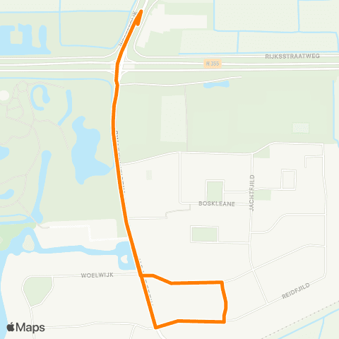Qbuzz Tytsjerk Dorpshuis - Swarteweisein map
