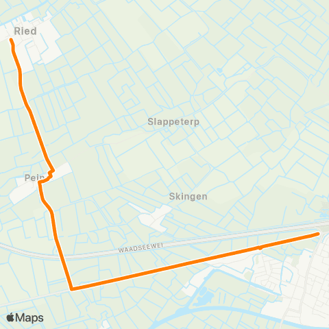 Qbuzz Ried - Dronryp Hoek map