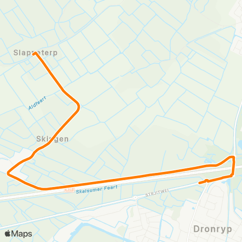 Qbuzz Slappeterp - Dronryp Hoek map