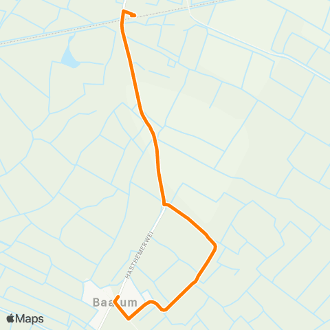 Qbuzz Baijum - Dronryp Station map