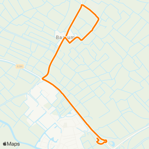 Qbuzz Baijum - Winsum Busstation map