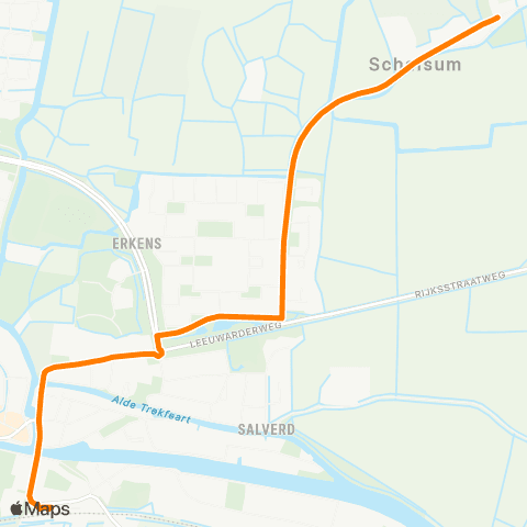 Qbuzz Schalsum - Franeker Station map