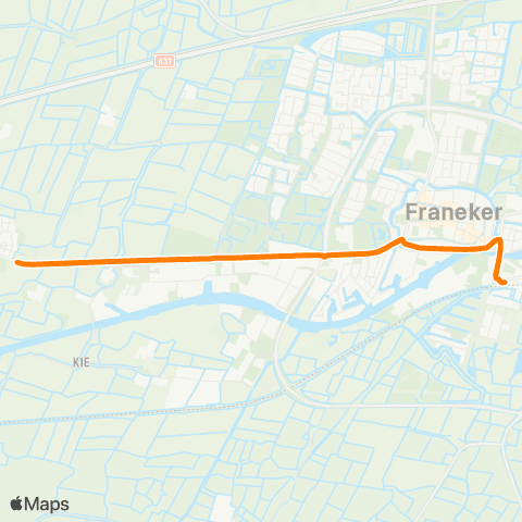 Qbuzz Herbaijum - Franeker Station map