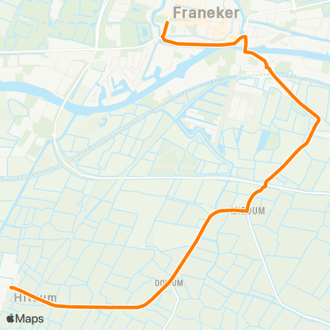 Qbuzz Hitzum - Franeker Voorstraat map