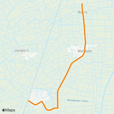 Qbuzz Jellum - Mantgum Station map