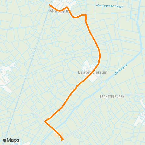Qbuzz Dearsum - Mantgum Station map