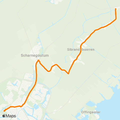 Qbuzz Poppenwier - Sneek Busstation map