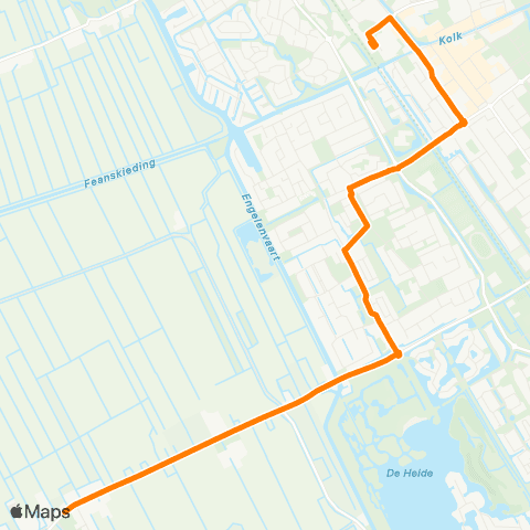 Qbuzz Rottum - Heerenveen Busstation map