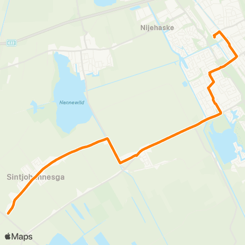 Qbuzz Rotsterhaule - Heerenveen Busstation map