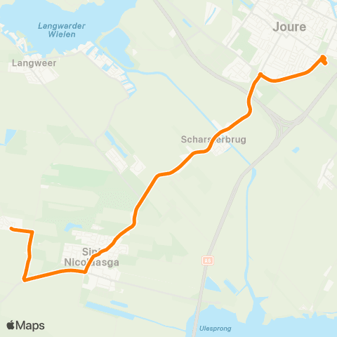 Qbuzz Idskenhuizen - Joure Busstation map