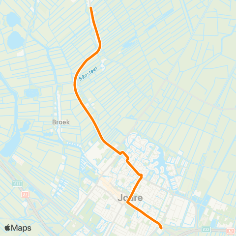 Qbuzz Akmarijp - Joure Busstation map