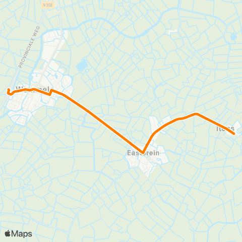 Qbuzz Itens - Wommels Provincialeweg map
