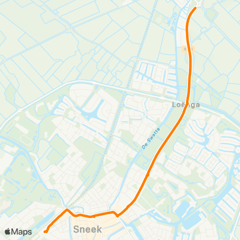 Qbuzz Scharnegoutum - Sneek Busstation map