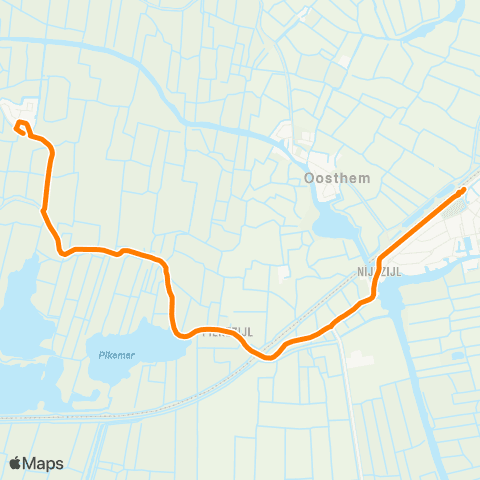Qbuzz Abbega - IJlst Station map