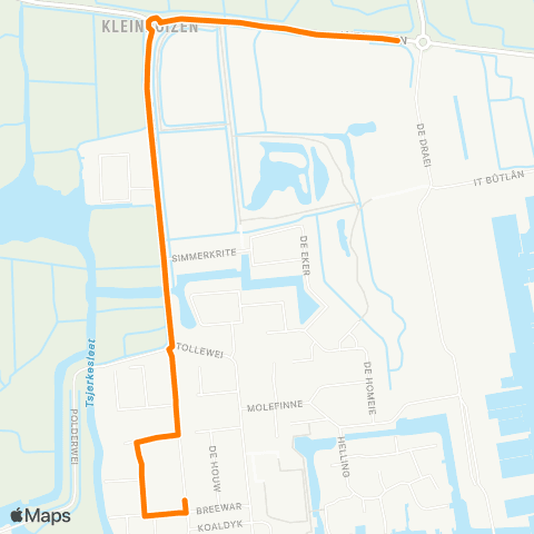 Qbuzz Heeg-Centrum - Industrieterrein map