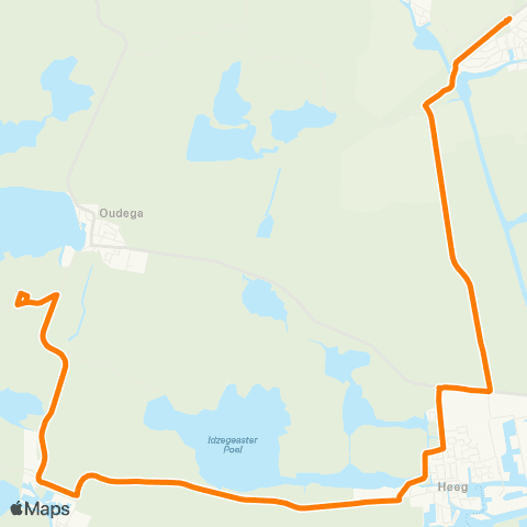 Qbuzz Idzega - IJlst Station map