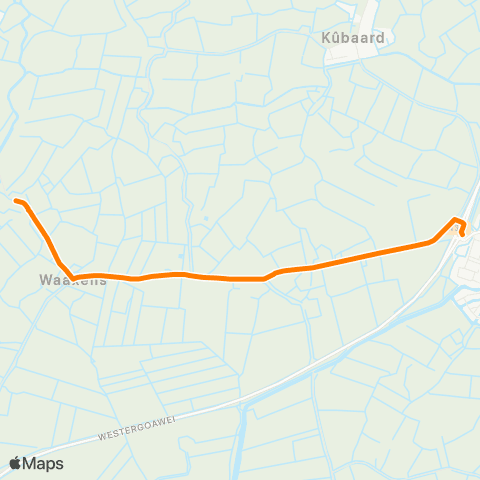 Qbuzz Waaksens - Wommels Provincialeweg map