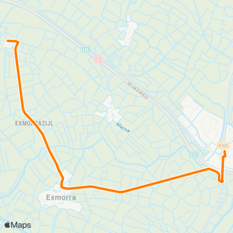 Qbuzz Schraard - Bolsward Busstation map