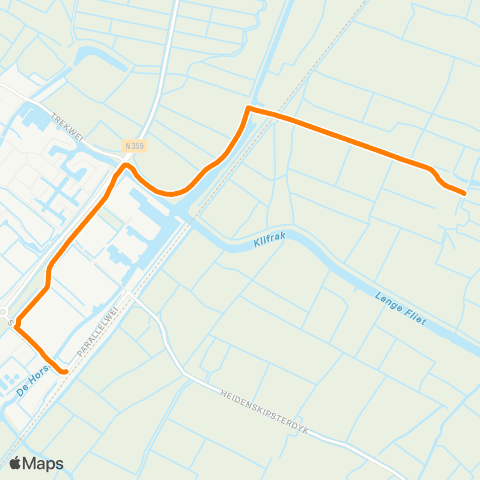 Qbuzz Nijhuizum - Workum Station map