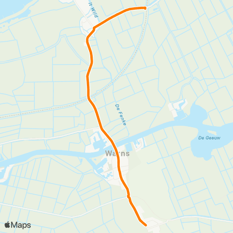 Qbuzz Warns - Koudum-Molkwerum map