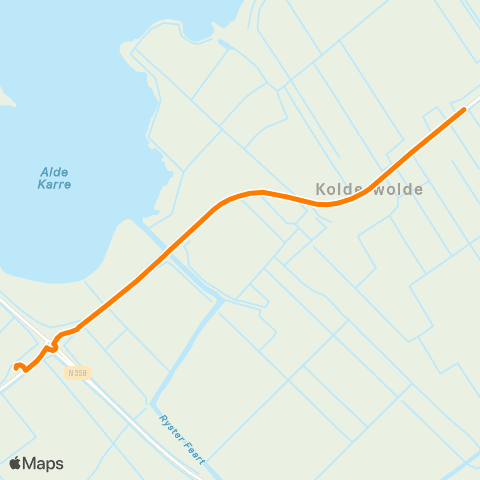 Qbuzz Kolderwolde - Hemelum Flinkeboskje map