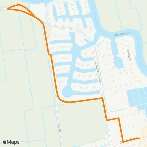 Qbuzz Indijk - Woudsend Centrum map