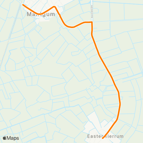 Qbuzz Easterwierrum - Mantgum Station map