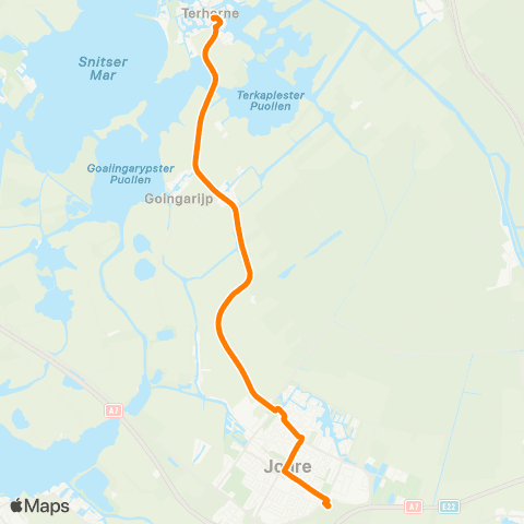 Qbuzz Joure - Terherne map