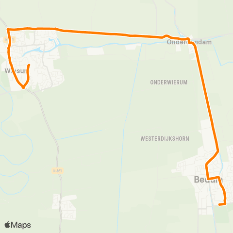 Qbuzz Kardinge - Zuidwolde map