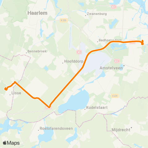 Qbuzz Amsterdam RAI - Keukenhof map