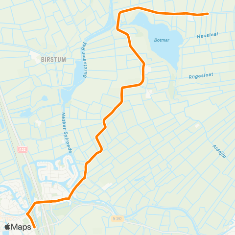 Qbuzz Goëngahuizen - Akkrum Station map