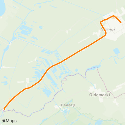 Qbuzz Slijkenburg - Wolvega Station map